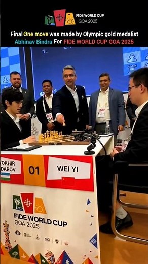 First move was made by Olympic gold medalist Abhinav Bindra for Fide World Cup Goa 2025. #sindarov