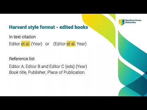 How to reference books in Harvard style