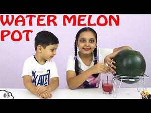 WATERMELON POT | Ep 3 | Indian Kids cooking | Beat the heat with juice dispenser |Aayu and Pihu Show