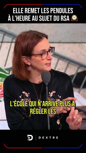 ELLE REMET LES PENDULES À L'HEURE AU SUJET DU RSA 🕰️