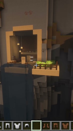 Would you live in this Minecraft cliff house? 👀 🌄 #minecraft #minecraftshorts #Gaming #shorts