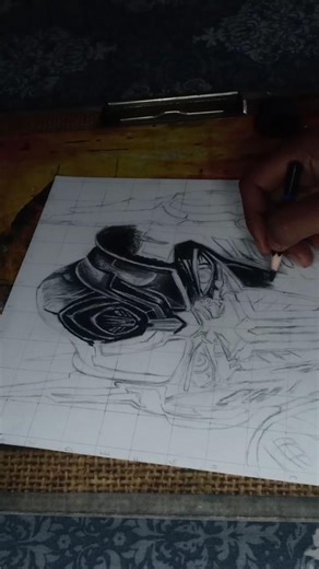 i am working on transformer optimus prime potrait.