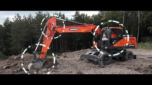 Our Wheeled Excavators feature the extremely precise, powerful and smooth digger control required for trenching and lifting work. 💪 | Develon Europe