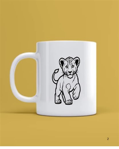 Lion Cub SVG & PNG - Cricut and Silhouette Cut-ready Digital Design - Etsy