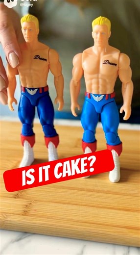 Is it CAKE!? Wrestling action figures or Cake? #ai #sora #slosh