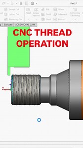 How to setup cnc thread operation in solidworkscam... #solidworkscam #cam #cncmachining #threadmachining #cad #followus #malviyacad | Malviya CAD Solution