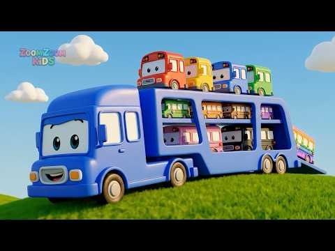 Learn Colors with Magic School Buses & Balloons! 🚌🎈 | Kids Songs & Nursery Rhymes