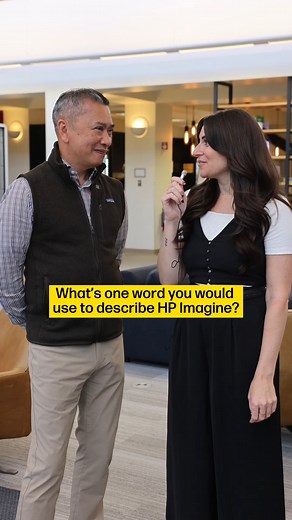 We hosted our first-ever #HPImagine yesterday, and we brought out the mini mic to get our executives’ thoughts on it. 🎤 | HP