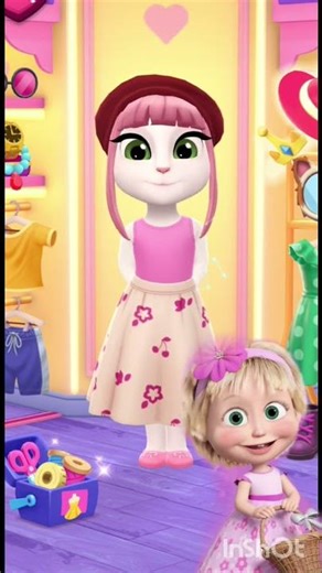 Masha cosplay by my talking Angela 2 #shorts #shortvideo #mytalkingangela2