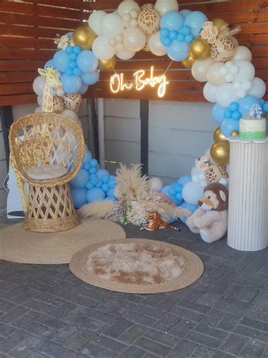 Bringing the jungle to life for this beautiful Wild One baby shower 🦁🌿 Another magical setup to celebrate a little adventure on the way ✨ #DetailsMatter🌟 #EventDecor #luxurydecor #babyshowerideas #booknow📲📲📲