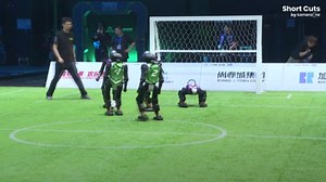 China's first fully autonomous 3v3 AI robot soccer match concludes in Beijing