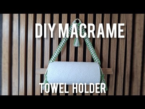 DIY Macrame Towel Holder Tutorial | Easy Wall Hanging Home Decor for Bathroom & Kitchen