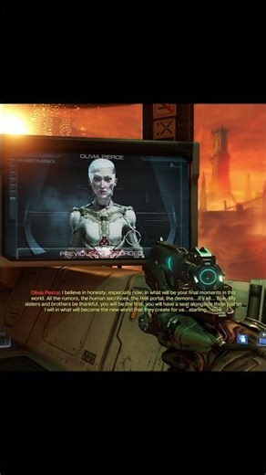 The Doom guy doesn't like Dr. Olivia Pierce in Doom 2016