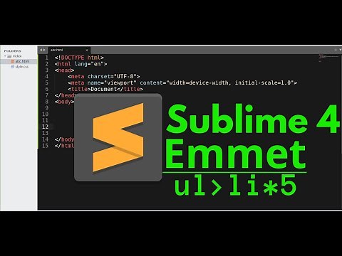 How to sublime text 4 Emmet install & Emmet package(New update)