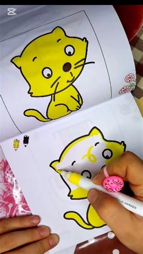 Coloring a Cute Cat 🐱 | Marker Coloring