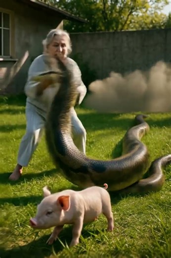 🐍👵 Grandma vs Giant Python – Unbelievable Real Fight 🎬😲