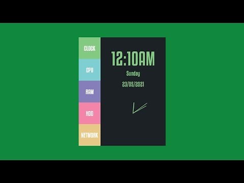 FlatInfo Rainmeter Clock and System Monitor Skin | Rainmeterbase