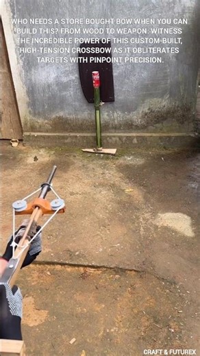 Insane DIY crossbow: 100% handmade engineering. #ytshorts