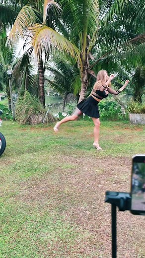 Tropical Fashion Shoot with a Sport Motorcycle