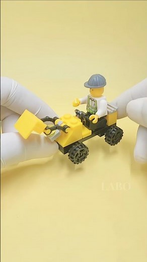 Cute LEGO Construction Vehicle 🚜 | Mini Worker Build! #shorts