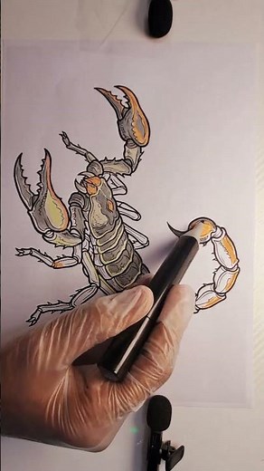Dark Scorpion Tattoo Coloring #tattoocoloring #tattoodesign