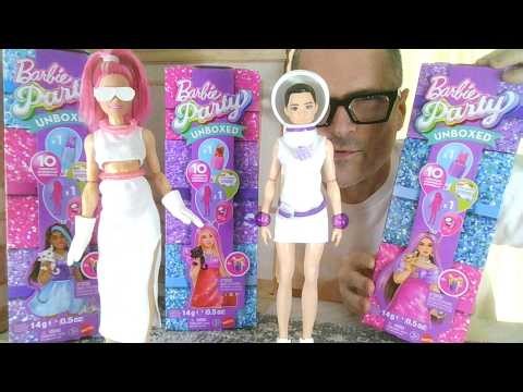 Out of This World Barbie Glam Party Unboxed Pink Purple Red Sparkle Space Doll Review