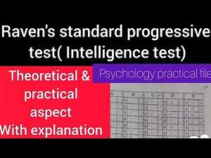 Intelligence test || psychology practical file || raven's standard progressive test || let's revise