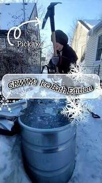 Get ready with me to take an ice bath. 🌞🛁🧊