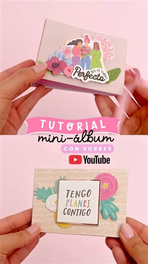 Crea este lindo mini álbum, con el nuevo video tutorial de nuestro canal 🌷#diy #minialbumtutorial