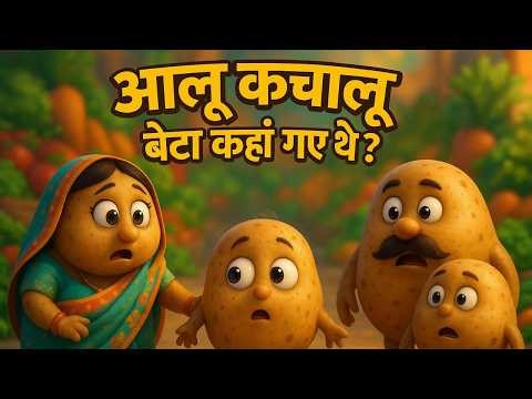 Aaloo Kachalu Beta Kahan Gaye The | Hindi Kids Rhyme | Aloo Kachalu Poem | Nursery Rhymes Hindi