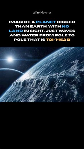 TOI‑1452 b: The Ocean World with No Land 🌏🌊 | #shorts