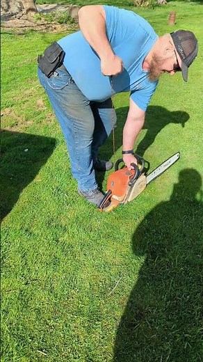 Easy way to start a Stihl chainsaw