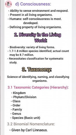 class 11 | biology | chapter 1 | the living world | detailed notes | #cbse #2025 #mustdo #oneshot