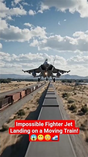 Impossible Fighter Jet Landing on a Moving Train! ✈️🔥 #flyingboat #planecrazy