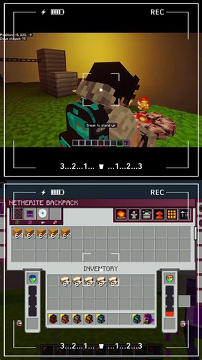 Minecraft Bedrock - OTG Backpack v1.0.5 WIP #minecraft #minecraftshorts #minecraftmemes #otgbackpack