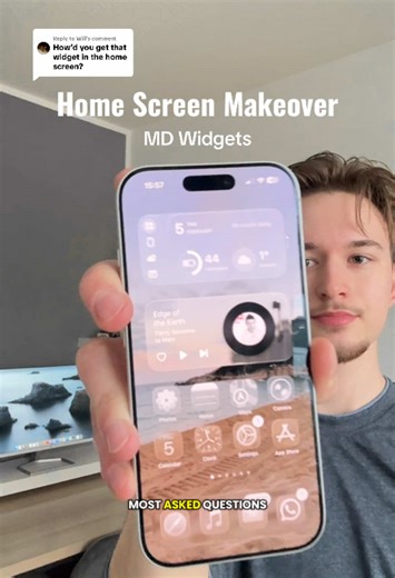 Replying to @Will Create your aesthetic Home Screen with MD Widgets | Advertisement #techtok #homescreen #mdwidgets #ios #iphonesetup