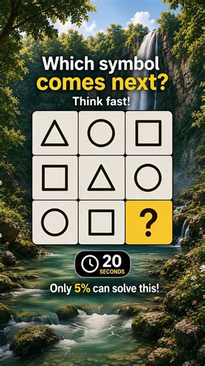 Puzzle: Find the shape that replaces the question mark.