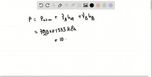 Consider the manometer in Fig. P1-73. If the specific weight of fluid B is 20 kN / m^3, what is the absolute pressure, in kPa, indicated by the manometer when the local atmospheric pressure is 720 mmHg ? | Numerade