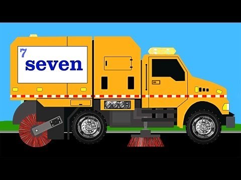 Street Sweeper Number Counting - Learn to Count 1 to 10 for Kids