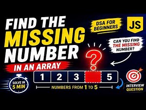 Find the Missing Number in an Array 🔥 | JavaScript DSA
