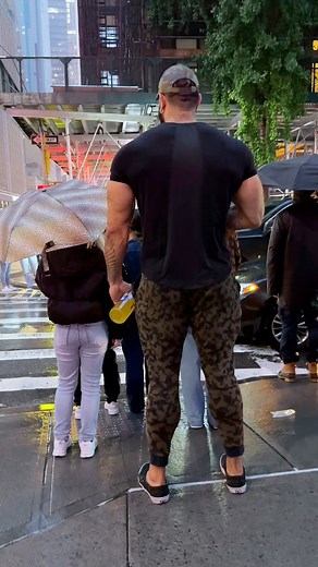 9.1M views · 110K reactions | My umbrella only keeps my eyebrows dry  #giant #dc #Universal #therock #Colossus #comics #marvel #store #small #people #sparta #ford #mustang #legday #huge #dior #subway #gucci #partofme #security #bankai #pickle #jackhanma #bankai | Lukas Lakutsin | Facebook