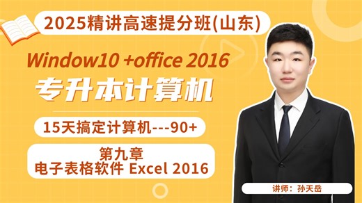 【专升本计算机】第九章：电子表格软件 Excel 2016