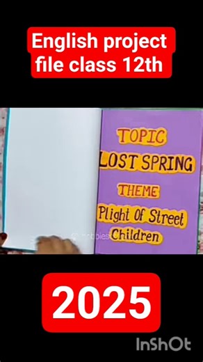 lost spring ch project file #english #englishproject #lostspring #projectfile #class12project