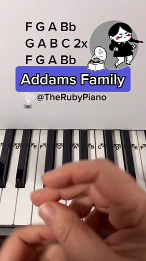 Wednesday Song 🕷😳 #wednesday #addamsfamily #pianotutorial #pianolesson