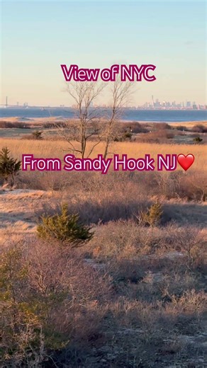 NYC skyline from sandy hook nj #beachhaven😻#travelvlog #nyc #jerseyshore #travel #nycvlog #nyclife