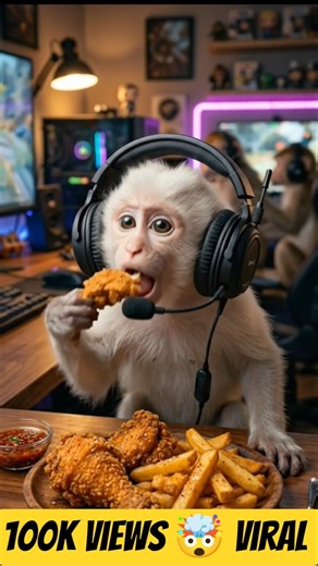 Funny Monkey Food Review 😂🍟 #shorts #FunnyAnimals #MonkeyVideo #youtubeshorts #viralvideo