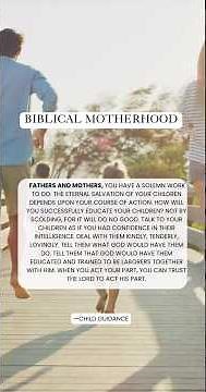 BIBLICAL MOTHERHOOD - Discipline Your Child In the Bible | Biblical Discipline #christianparenting