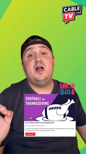13 reactions | Ready for Thanksgiving football? 旅 We put together a full 2025 Thanksgiving Football Watch Guide so you don’t miss a single kickoff, rivalry, or prime-time matchup. Check it out here  https://f.mtr.cool/vefzoryadb Who are you cheering for this year? | CableTV.com | Facebook