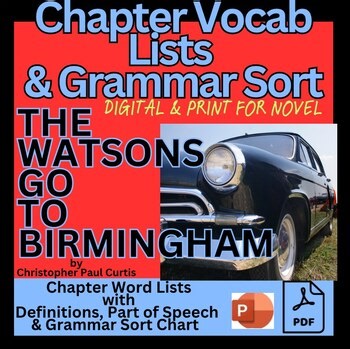 Watsons Go to Birmingham Vocabulary PowerPoint | Chapter-by-Chapter Word Studyu