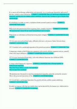 Asu Bio 181 Exam 1 Questions And Complete Solutions